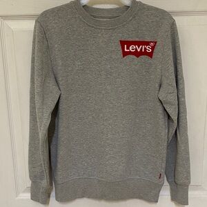 Levi's Gray Sweater with Red Logo